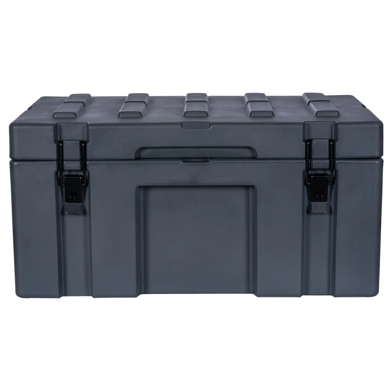 70L LLDPE Cargo Case Rugged Case Hard Plastic Rotomolded Tool Box 4WD Storage Box Grey Color