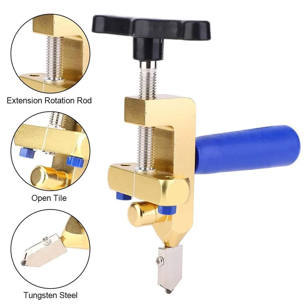 أداة قطع الزجاج متعددة الوظائف، مجموعة أدوات قطع منشار ثقب البلاط اليدوي بسمك 3-15 مم لقطع الزجاج والبلاط والمرايا. #4