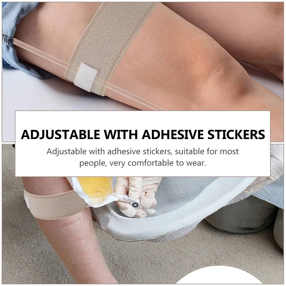 

2 шт., ремешок для ног катетера, принадлежности для недержания мочи, регулируемые клейкие наклейки, тонкая работа, легкое хранение, прочный, мягкий
