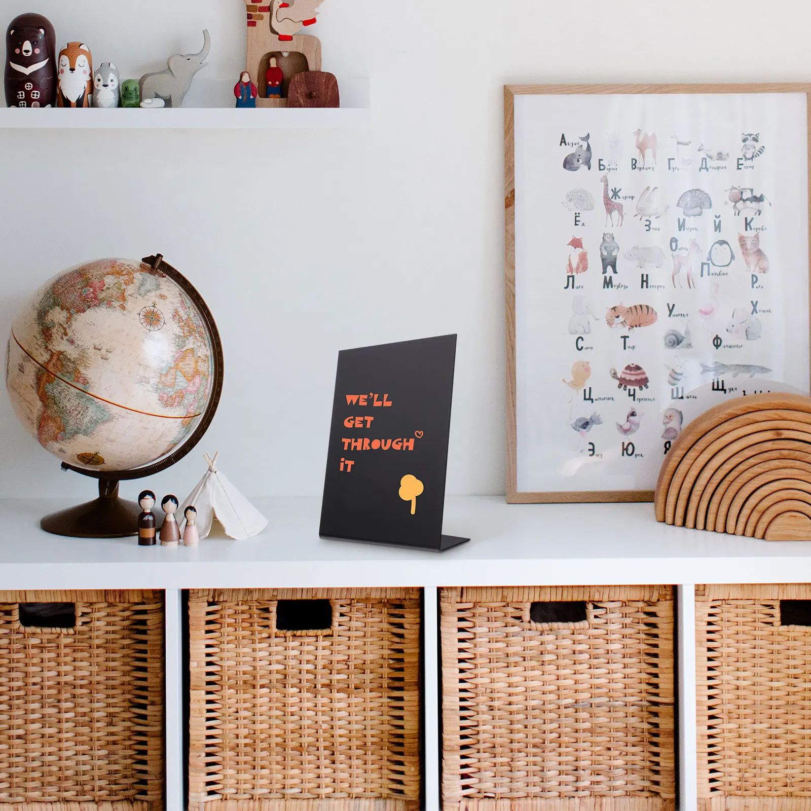 

1pc Acrylic Chalkboard Sign Black Mini Message Board For Home Office Wedding Dessert Shop Decoration Writing Board