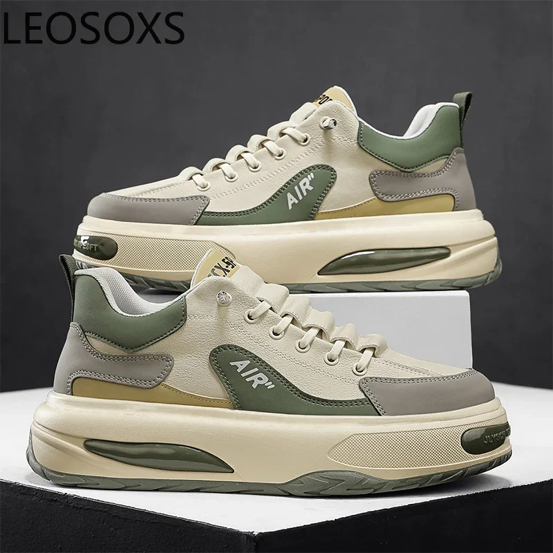 Men's Sneakers Trendy All-match Men Sports Sneaker All-match Man Shoes Hard-wearing Mans Shoe British Style LEOSOXS New Style