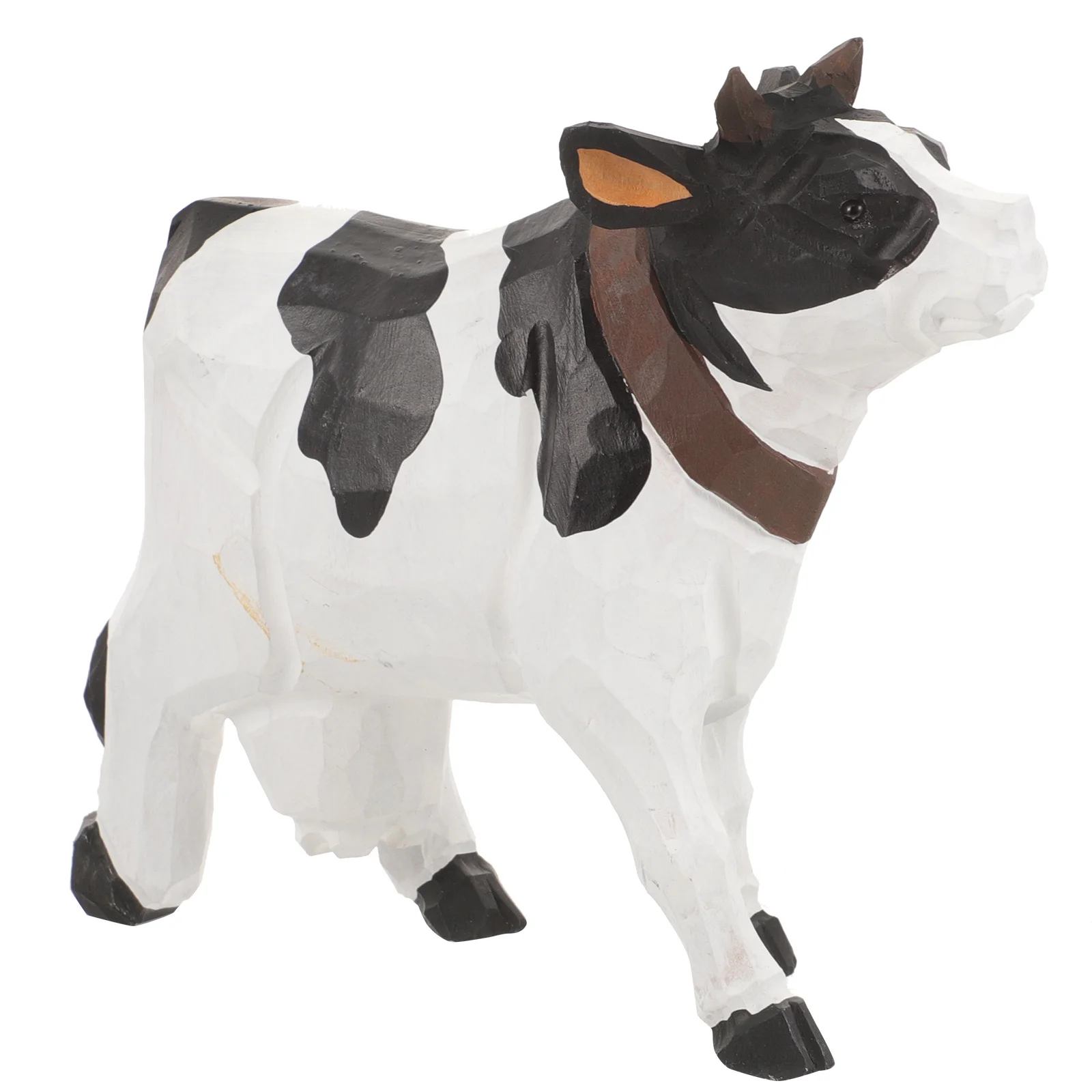 

Adorable Wood Cow Sculpture Unique Addition to Animal Statues Collection Cow Statue Wood Animals Figures Animal Figurines