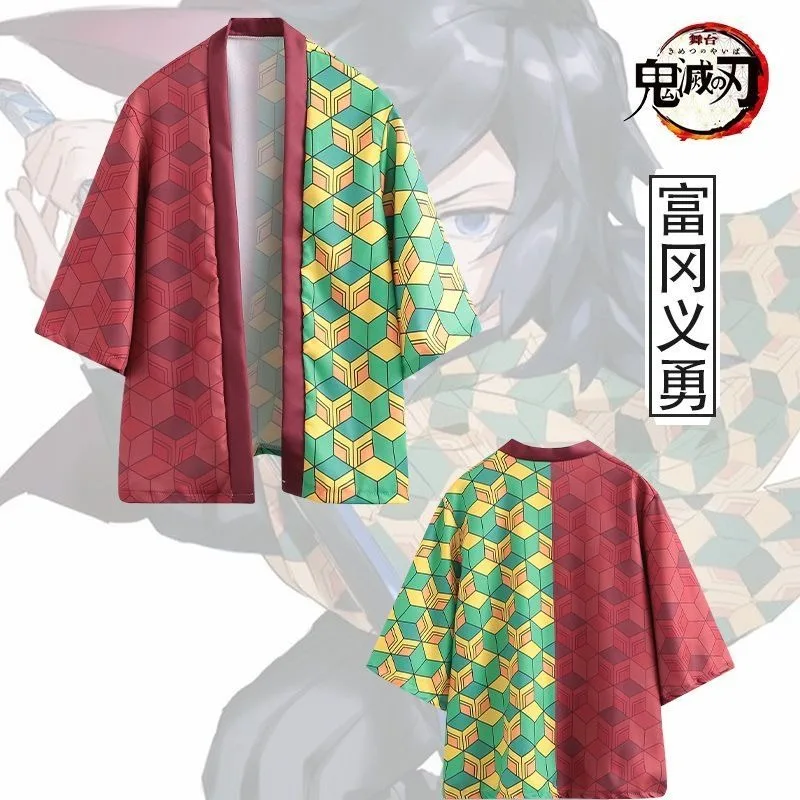Demon Slayer Kimetsu no Yaiba 3D Printing Kimono Haori Yukata Anime  Zenitsu Tanjir Cosplay Casual Cooling Streetwear Cloak Gift