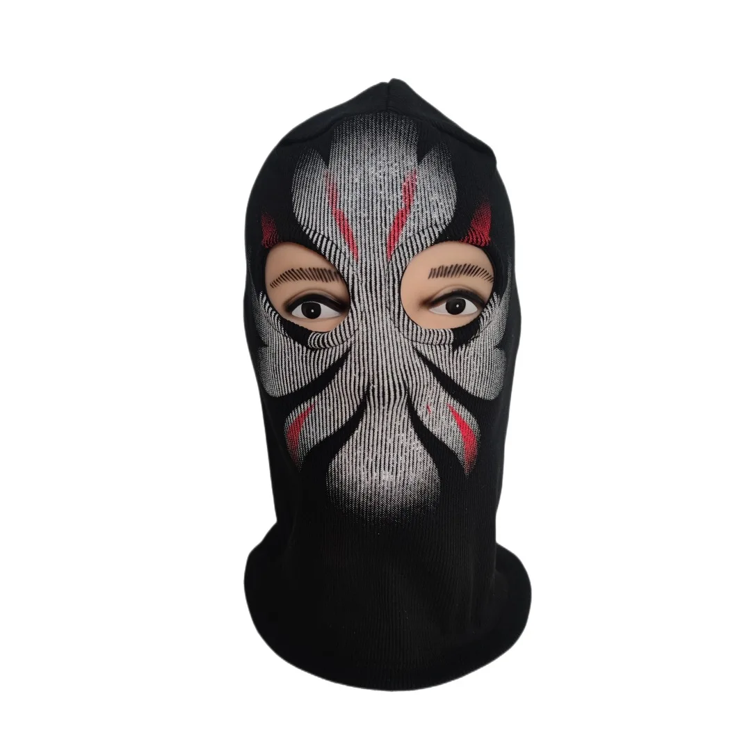 Sturmhaube Gesichts maske für Männer Frauen Voll gesichts maske Kapuze taktische Schnee Motorrad Radfahren Laufen gestrickte Mütze Pullover – Detail 18