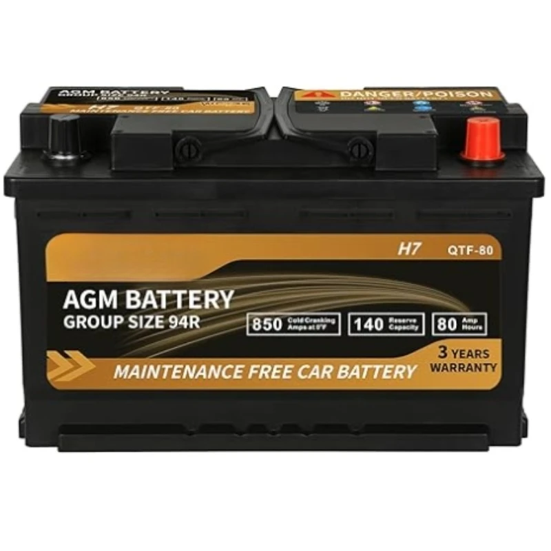 Platinum AGM Battery BCI Group 49-12v 95ah H8 Size 49 Automotive Battery, 160RC, 900CCA, 36 Months Warranty