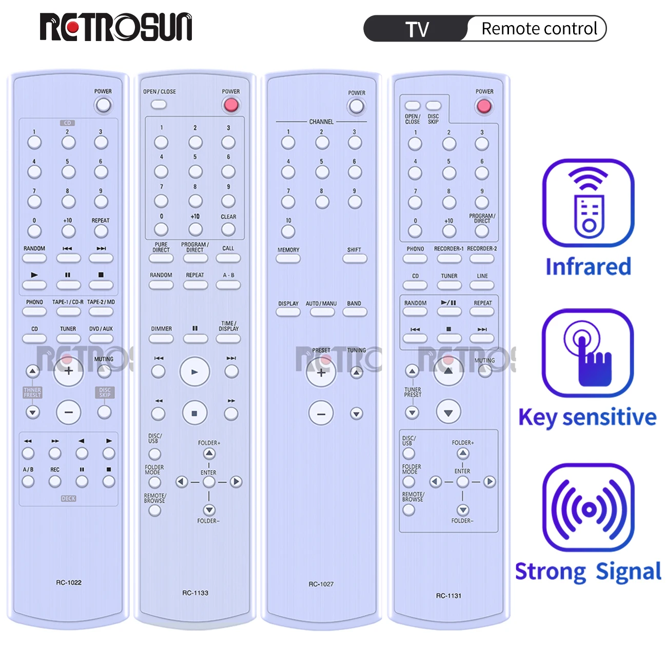 New High Quality Remote Control RC-1131 RC-1133 RC-1027 RC-1022 FIT FOR DENON AV Receiver Power Amplifier