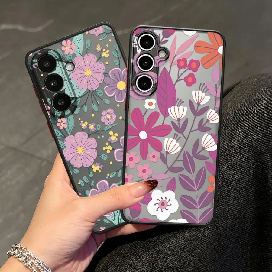Exotic Flower Phone Cover Case for Samsung Galaxy A14 A23 A56 A55 A17 A52 A34 A36 A53 A52S A72 A73 A33 A35 A16 A15 A54