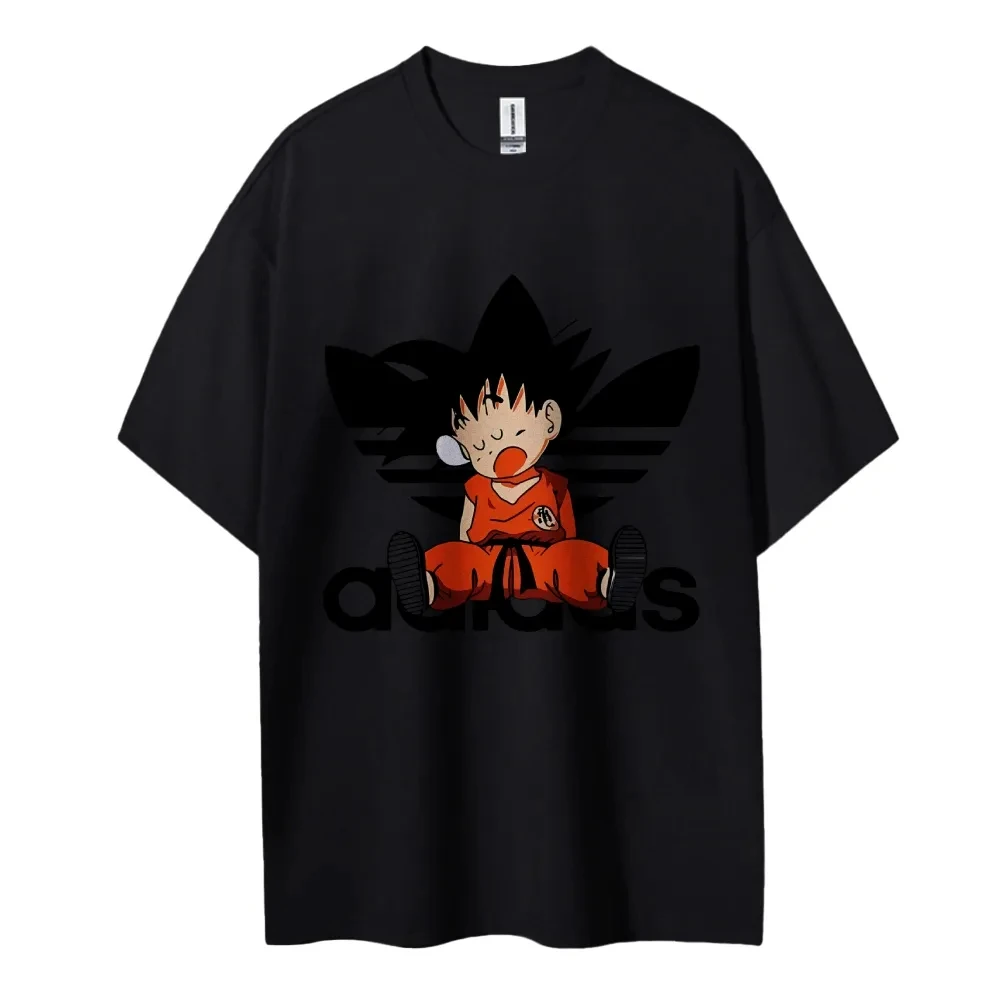 Dragon Ball Son Goku Manica corta da uomo e da donna Stesso comodo manica corta da coppia Casual Manica corta Popolare Top