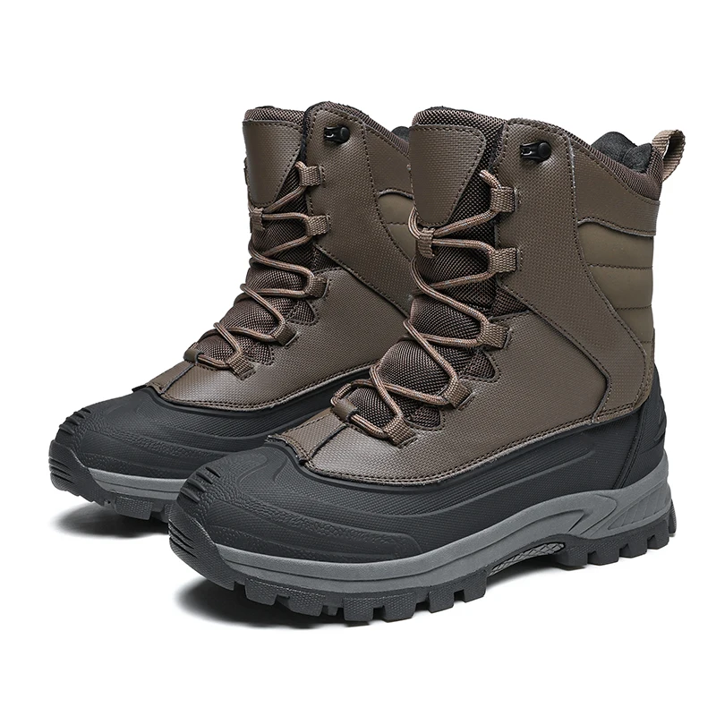 

snow boots men winter boots high quality warm plush boots hiking boots men high top boots mountain shoes men outdoor boots