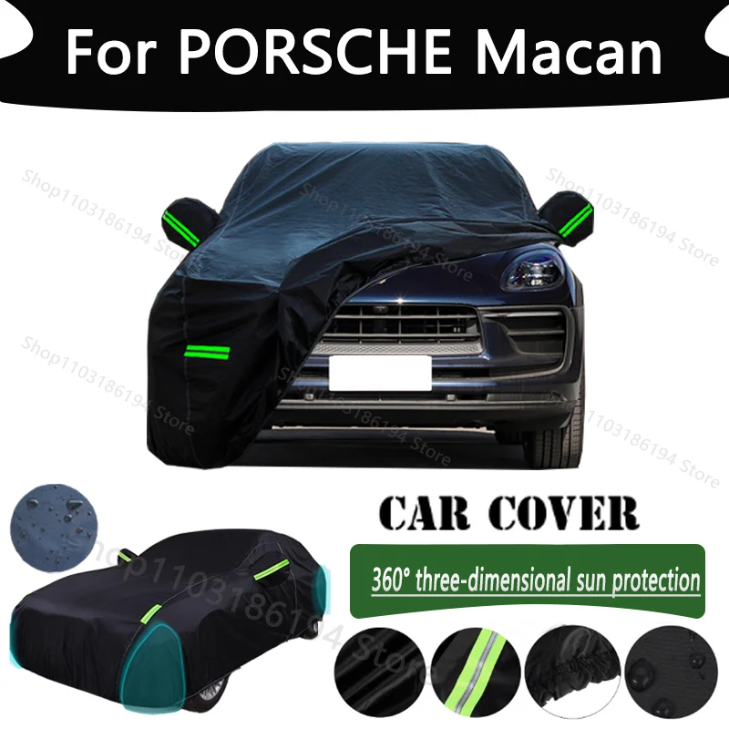 For PORSCHE Macan Outdoor Protection Full Car Cover Snow Covers Rainwater Sunshine Dustproof Scratches Car Cover