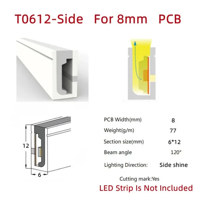 1-10 M/stks Flexibele Neon Silicon Buis LED Profielen Behuizing Verzonken Waterdichte IP67 Lint Outdoor Decor Lineaire Tape Strip verlichting