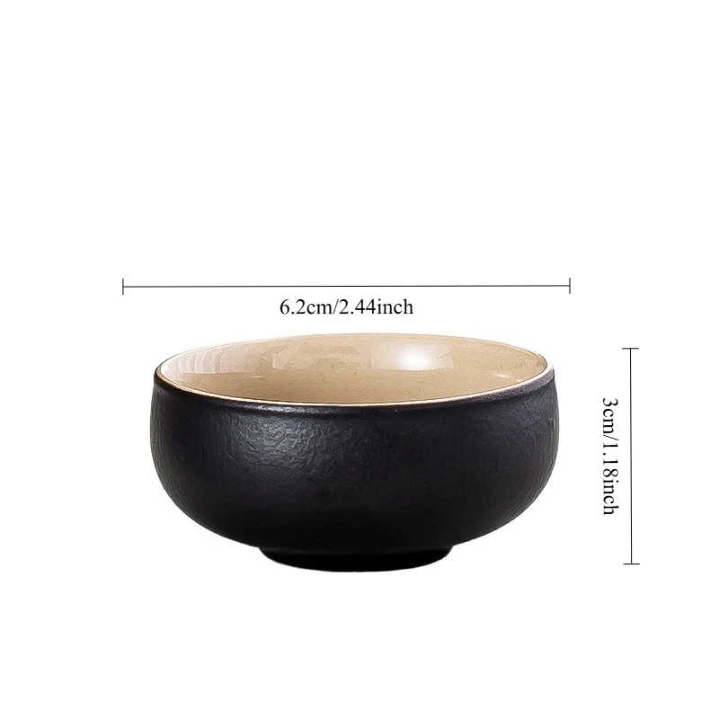 45ml Small Rough Black Ceramic Tasting Teacup Single Sale Drinking Cup For Household Living Room Office Kung Fu Tea Tableware