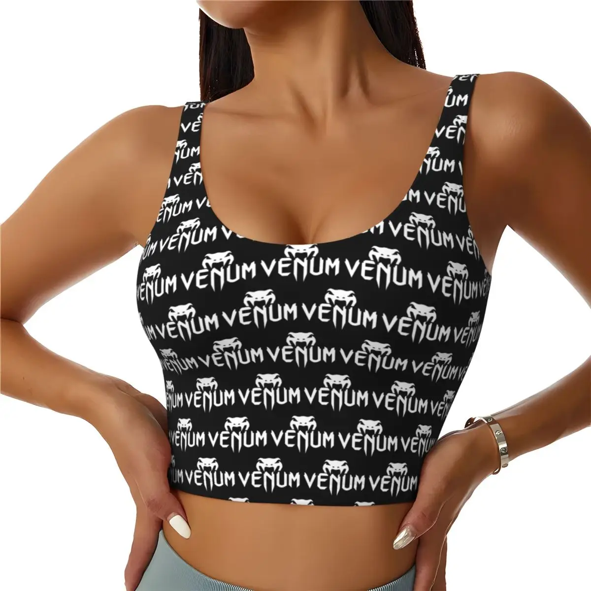 Custom Venums Combat Sports And Fitness Workout Crop Tank Tops for Women Seamless Yoga Running Sports Bras