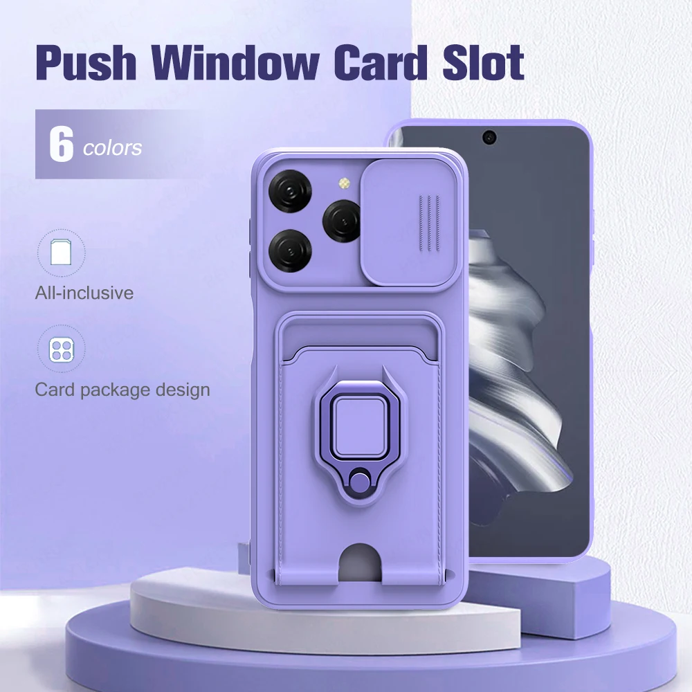 Anti Drop Soft Case For Tecno Spark 20 Pro Car Magnetic Ring Stand On Spark20 Pro Spark20pro Push Pull Camera Protect Shell TPU