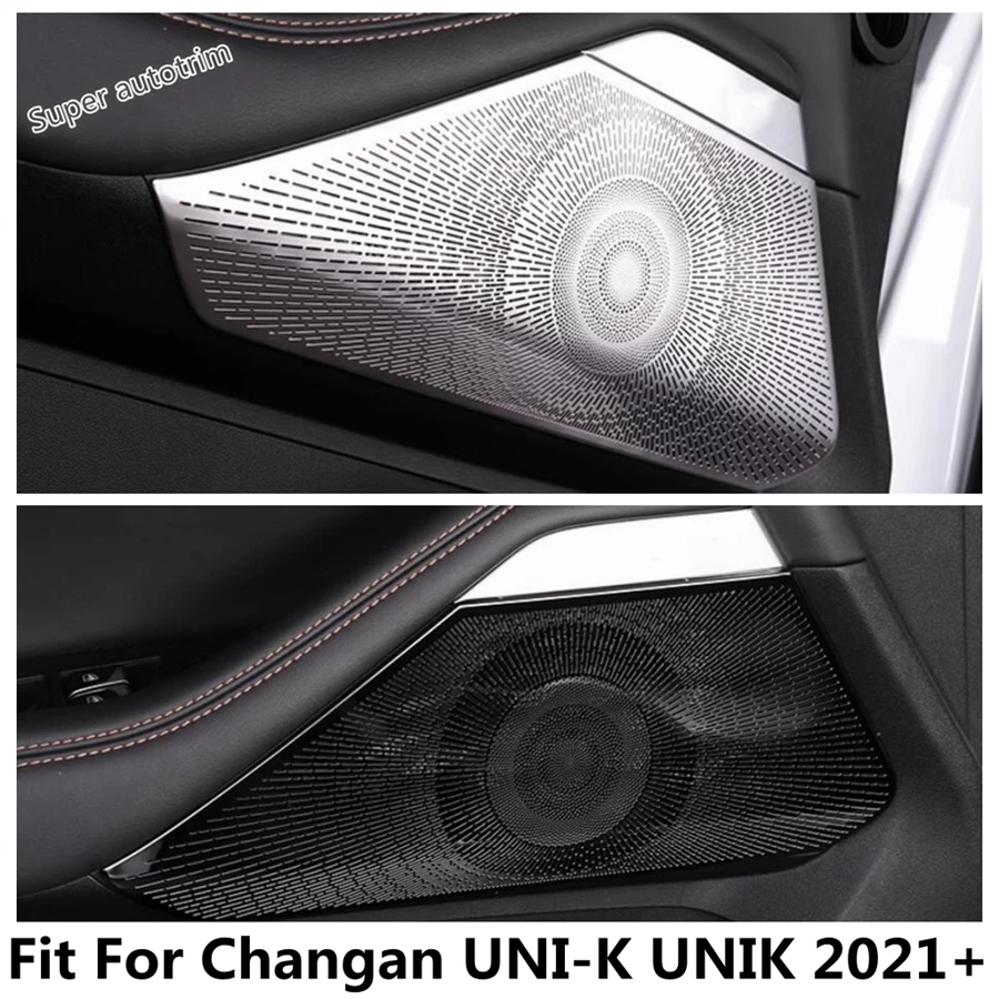 

For Changan UNI-K UNIK 2021 - 2024 Car Door Speaker Audio Loudspeaker Horn Sound Frame Cover Trim Stainless Steel Accessories