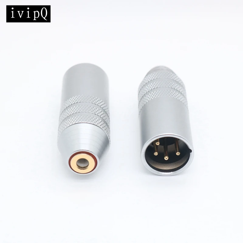 ivipQ-43 XLR 4 Pin Male Plug Converter to 2.5mm 3.5mm 4.4mm 1/8