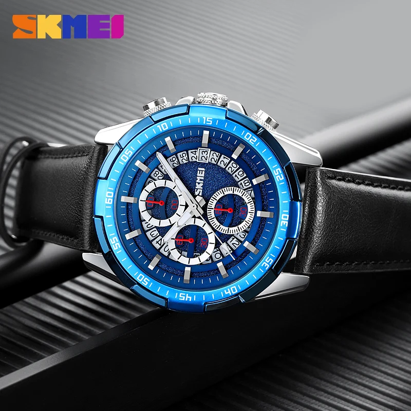 SKMEI 9312 Relogio Masculino ساعات رجالية فاخرة كوارتز ساعة اليد التقويم مضيئة ساعة رجال الأعمال ساعة عادية للرجال #6