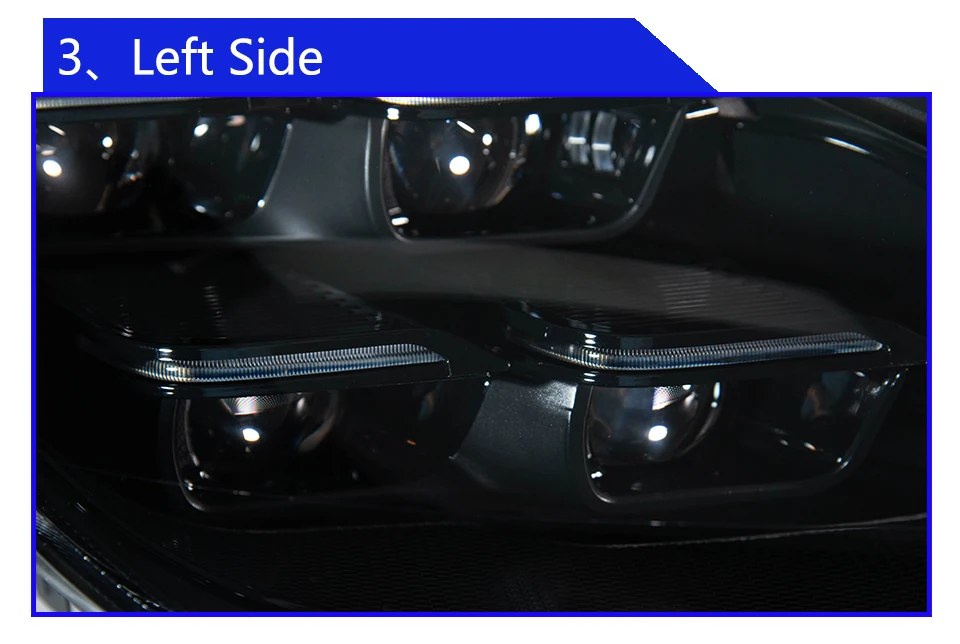 For  for Cayenne 2011-2018 LED Auto Headlight Upgrade 100W High Configuration Assembly 6000K New Front Light Four Lenses