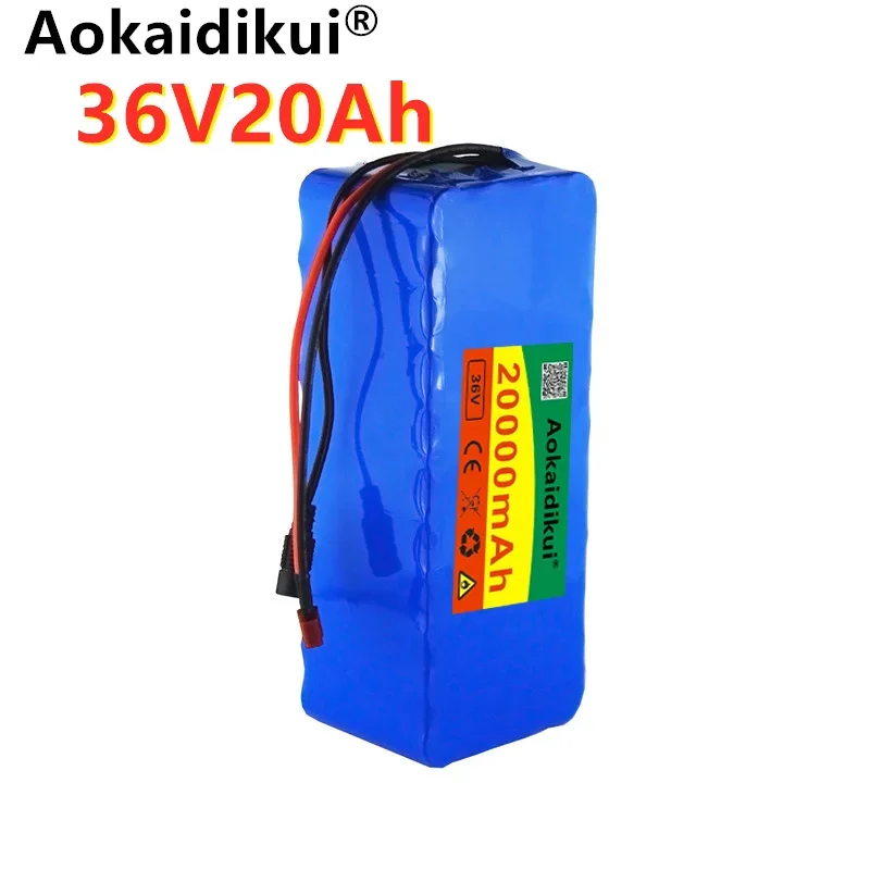 Imagem -02 - Bateria de Lítio de Grande Capacidade 18650 Scooter de Bicicleta Elétrica Bms Tplug 36v 10s4p 20000mah 1000w Novo 2023