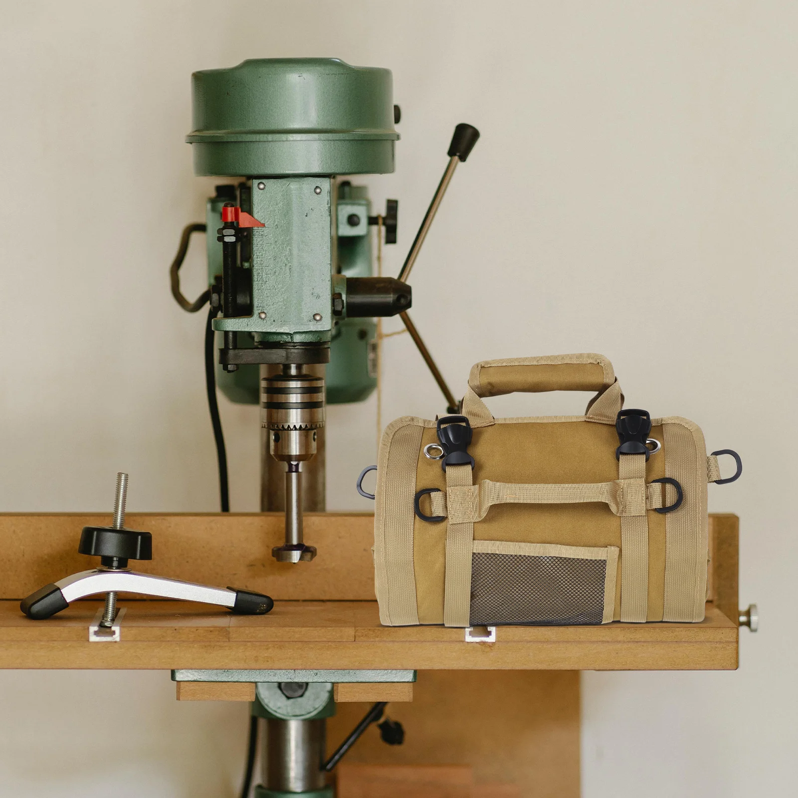 منظم حقيبة أدوات متينة شديدة التحمل، حقيبة محمولة، مقصورات متعددة لميكانيكا الكهربائيين والنجارين المقاوم للماء #3