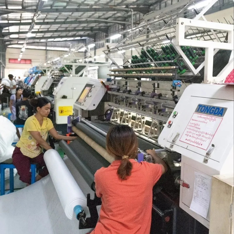 Customized Automatic Computerized Lock Stitch Multi-needle Mattress Quilting Machine For Beddings
