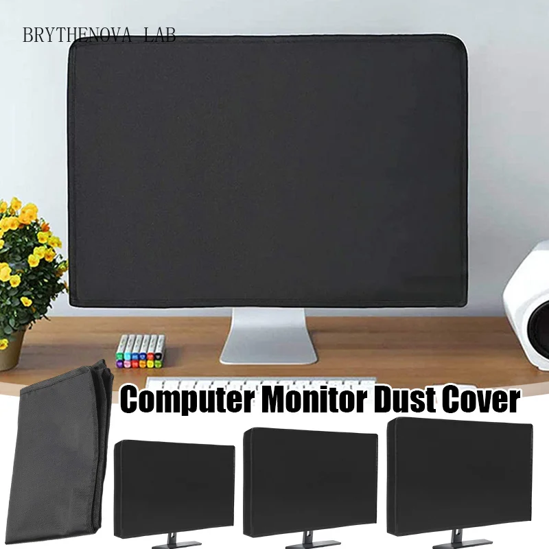 1PC Monitor Dust Cover Sleeve Case Desktop Computer Screen Black Oxford Cloth Waterproof Thickened Protector Cover Multi Size