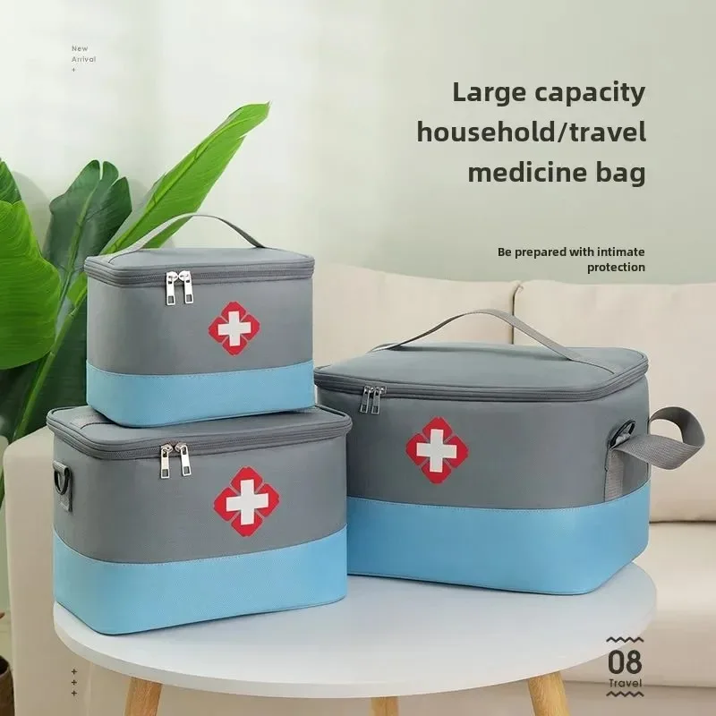 Medical bag Household medicine storage box Doctor outdoor portable fabric medical box Travel emergency medicine bag
