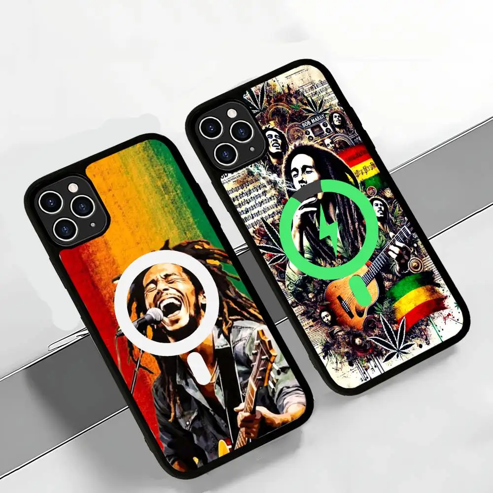 Singer Bob M-Marley Phone Case For IPhone 17 16 15 14 13 12 11 Pro Max For Magsafe Wireless Charger Cover