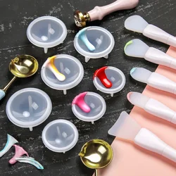 Wax Seal Silicone Wax Lacquer Epoxy Resin Mixing Cleaning Spoon Powder Dip Sealing Wax Making Tools Clear Stamps SB054
