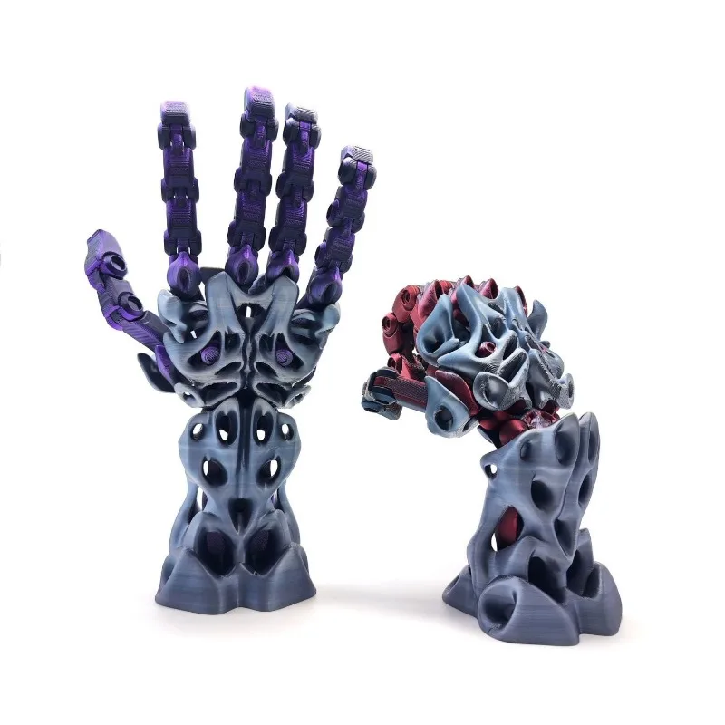 3D Printed Cyberpunk Mechanical Hand Home Decor Craft Desktop Stand Birthday Gift Fully Articulated Sci-fi Model Kid Toy