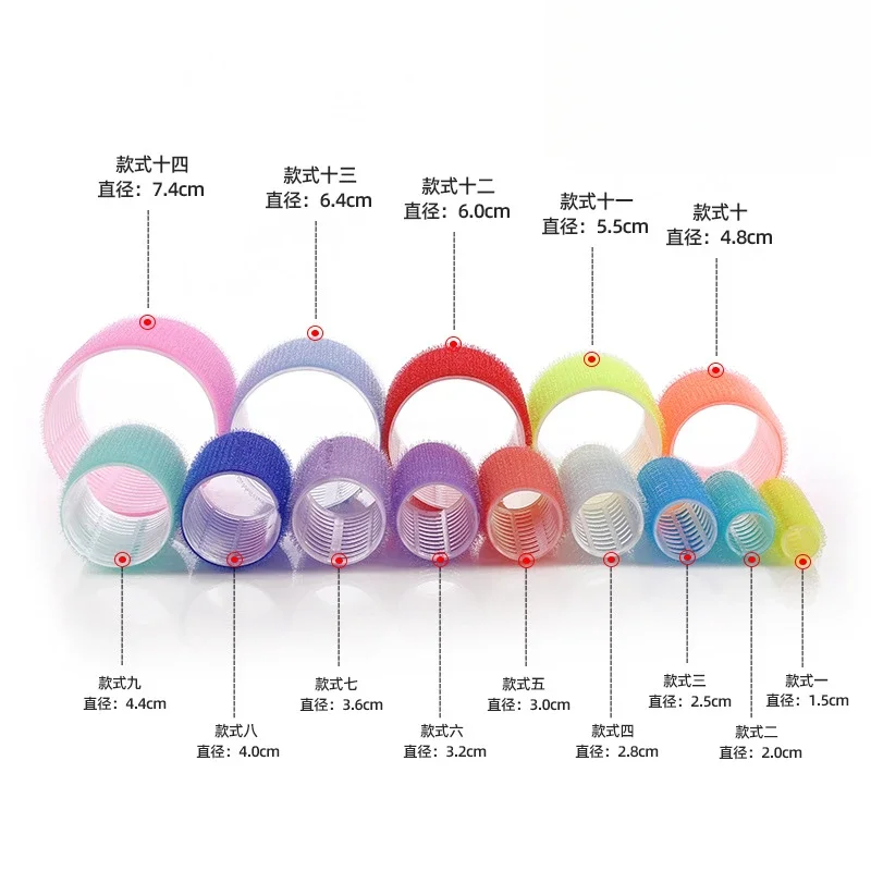 

6pcs Self-Grip Hair Rollers Heatless Hairs Curlers No Heat Hair Bangs Volume Hair Rollers Metal Clips DIY Hairdressing Tools