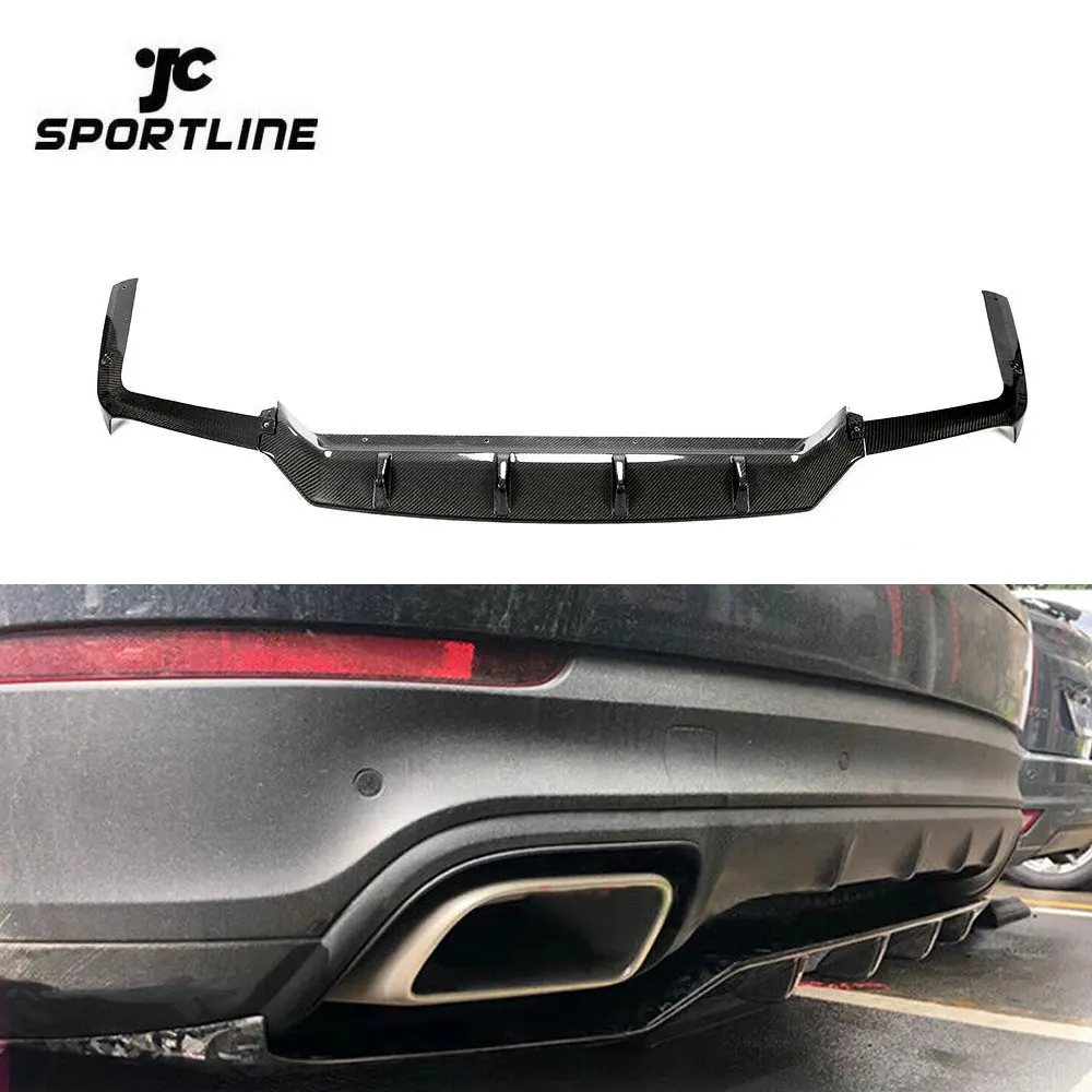 JCSPORTLINE Carbon Fiber Rear Bumper Diffuser For Porsche Cayenne S Sport Utility 4-Door 2018-2019