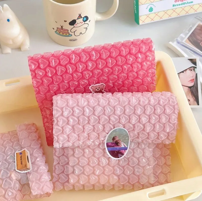 20-5PCS Bubble Mailers Pink Love Bubble Bags Self Seal Padded Envelopes Gift Storage Office Bubble Envelope Mail Packaging Case