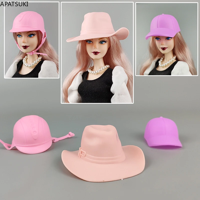 Plastic Hat Helmet 1/6 Miniature Doll Accessories Headwear Big Beach Hats for 11.5
