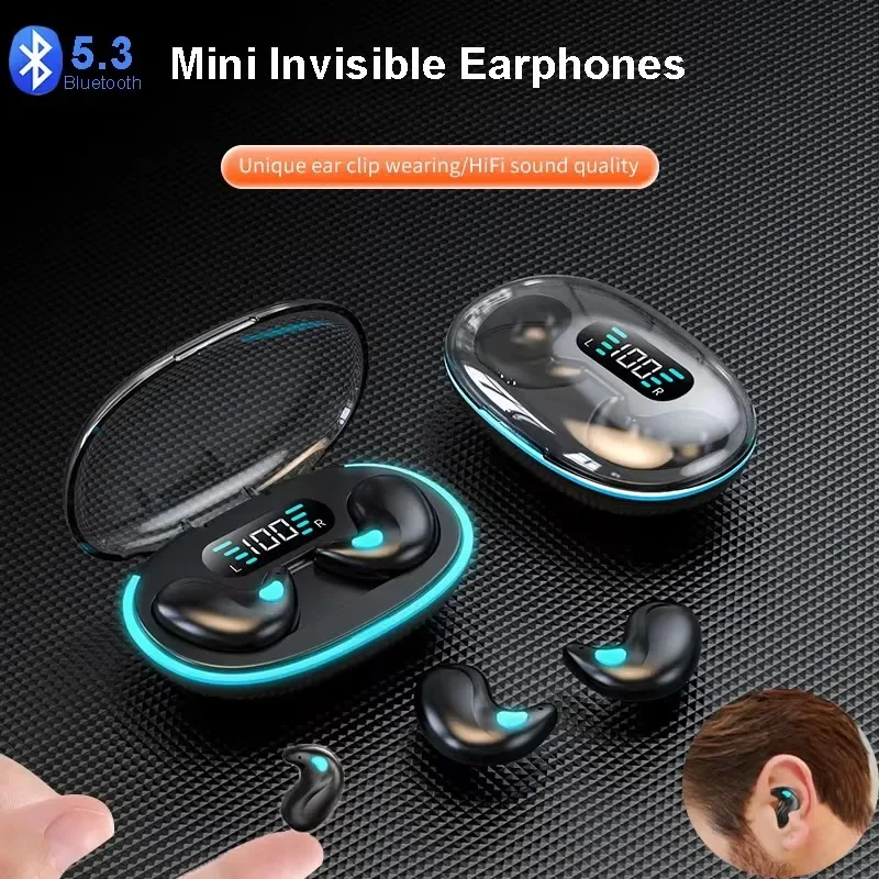 

Sleeping Earbuds Wireless Mini Headphones For Work TWS Bluetooth Earphone Stereo Hidden Headsets with Mic HD Call Waterproof