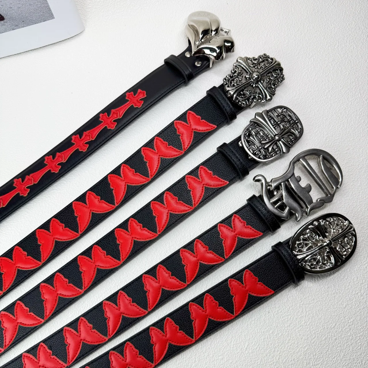 أحزمة مصممة للنساء والرجال جودة عالية فاخرة Y2K أنثى الخصر حزام من الجلد الأسود الفتيات الجينز الشرير مشد حزام GothK