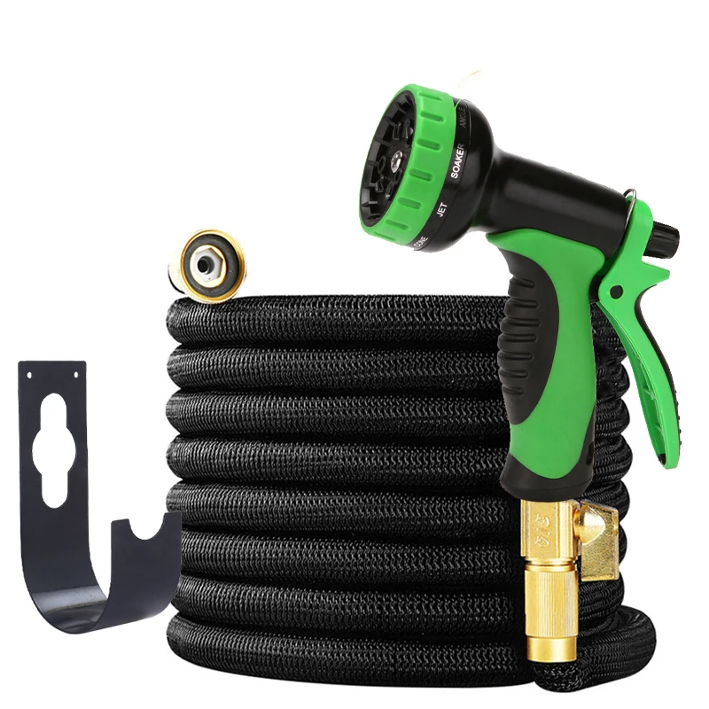 25/125FT Garden Hose, Expandable, High-Pressure Water Gun, 10 Functions, Water Pipe Storage Hook, Garden Irrigation Pipe