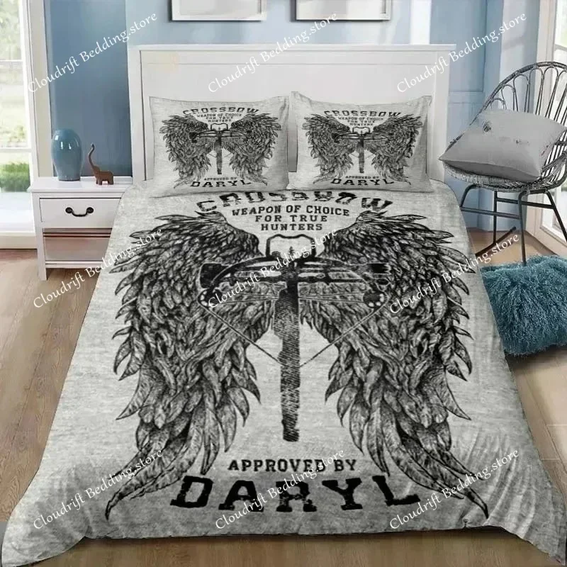 Walking Dead Daryl Dixon Wings Mark Bedding Set Single Twin Full Queen King Size Bed Set Adult Boys Bedroom 3D Print026