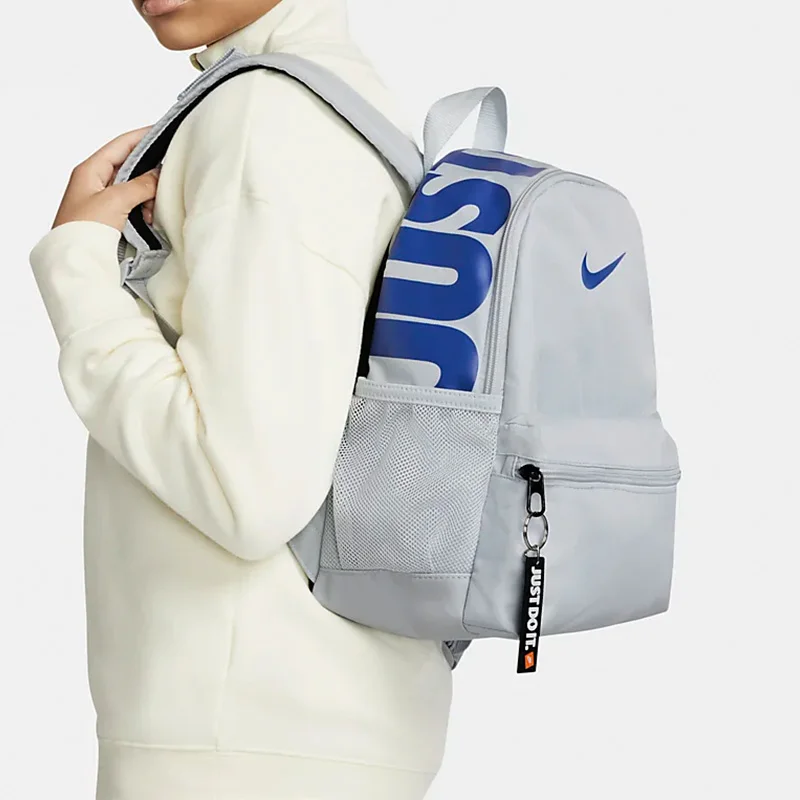 Mochila Nike de Tela Pequeña Unisex Gris Azul BA5559-471