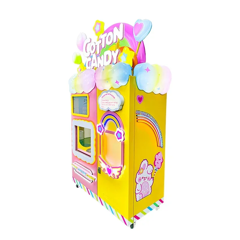 Cotton Candy Machine Hot Selling New Design Marshmallow Vending Machine Fully Automatic Commercial Cotton Candy Making Machine