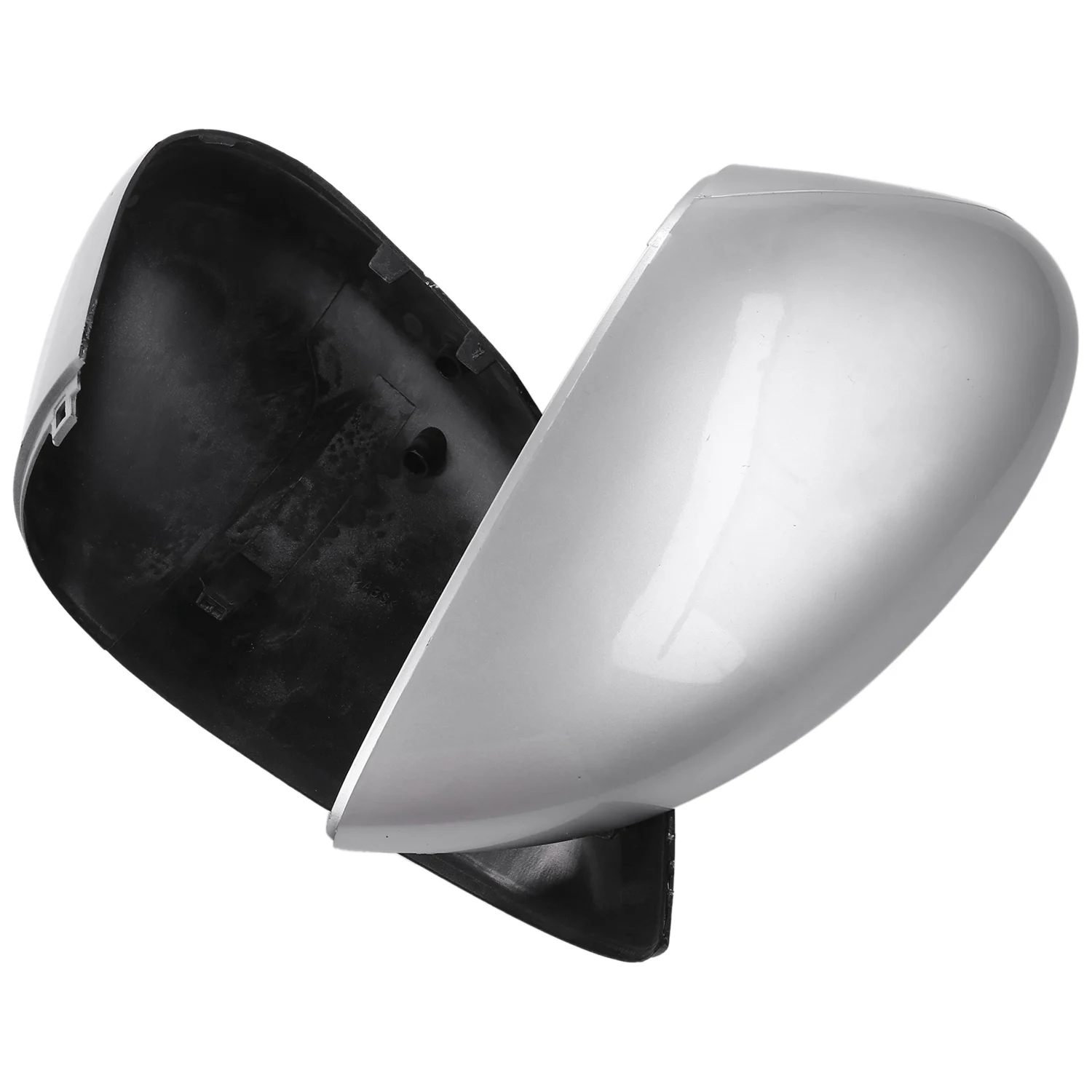 

ABHY-1 Pair Left/Right Silver Rearview Side View Mirror Replacement Cover Cap Case Shell For Ford For Fiesta Mk7 2008 2009 2010