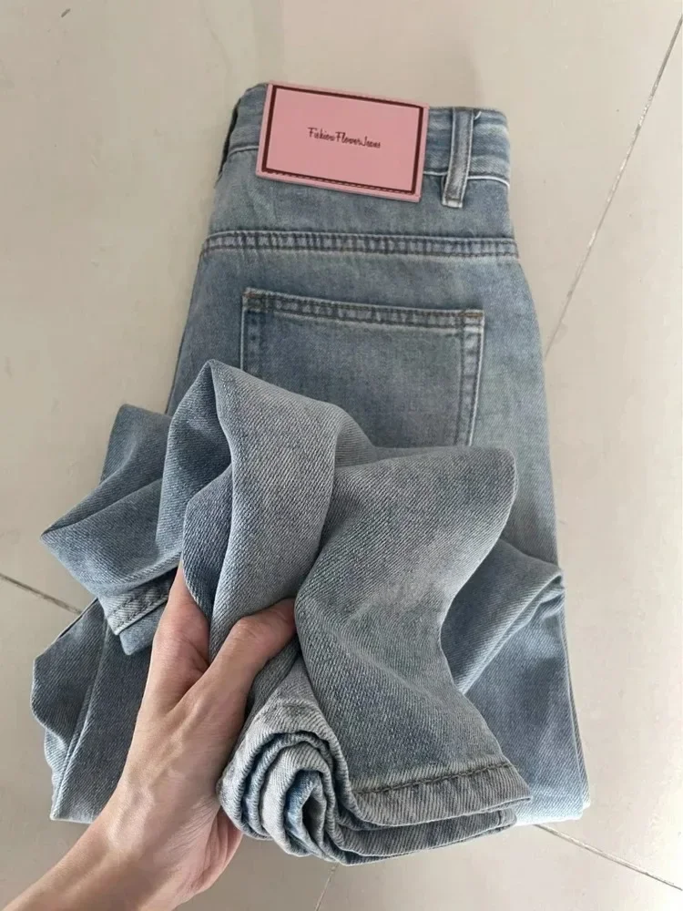 

High Quality Women Wide Leg Baggy Jeans Lady Vintage Y2K Punk Low Rise Waist Loose Denim Pants Streetwear Trashy Long Trousers