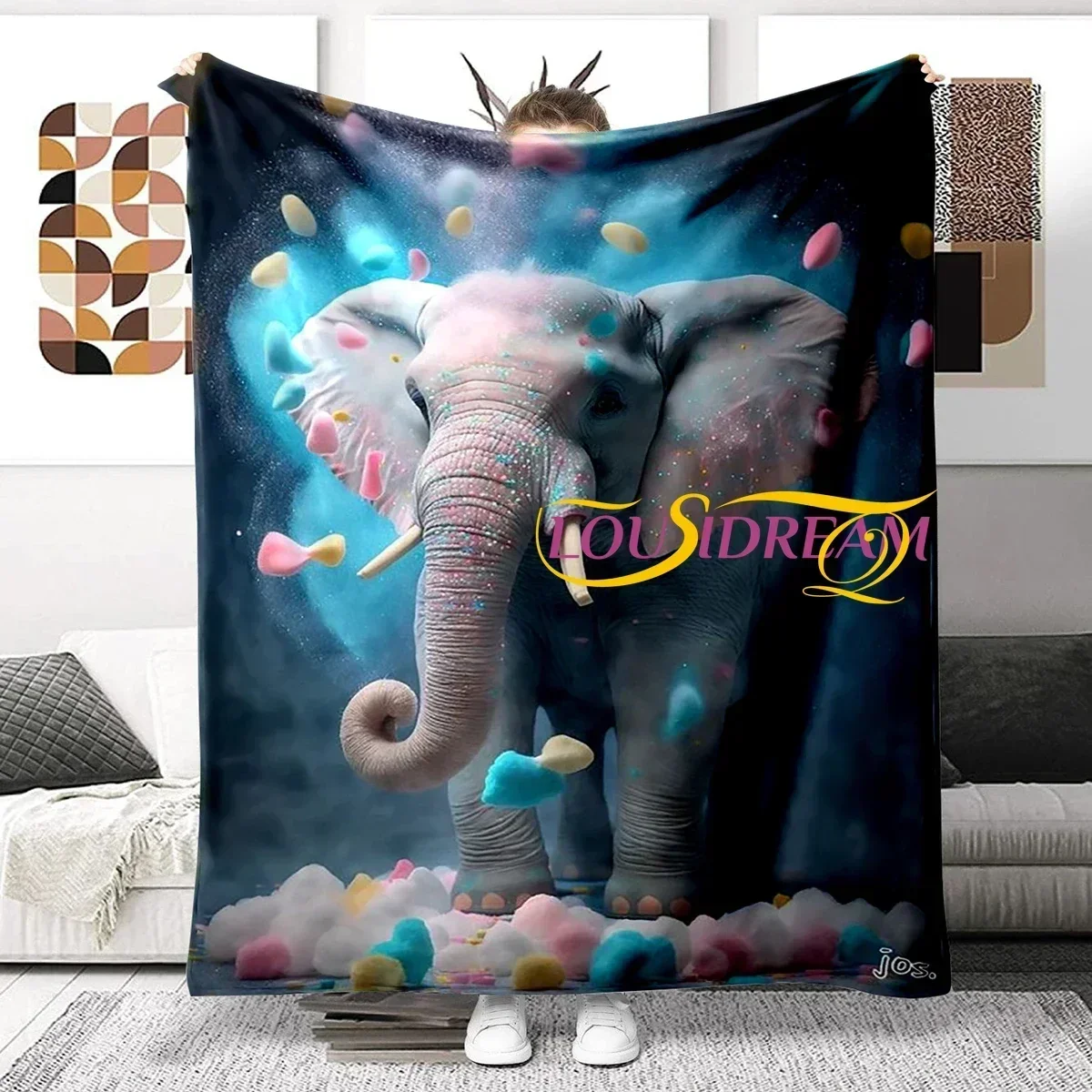 3D Animal Yin Yang Eight Trigrams Tiger Wolf  Flannel Blanket Super Soft Fleece Throw Blankets for Bedroom Couch Sofa Gift