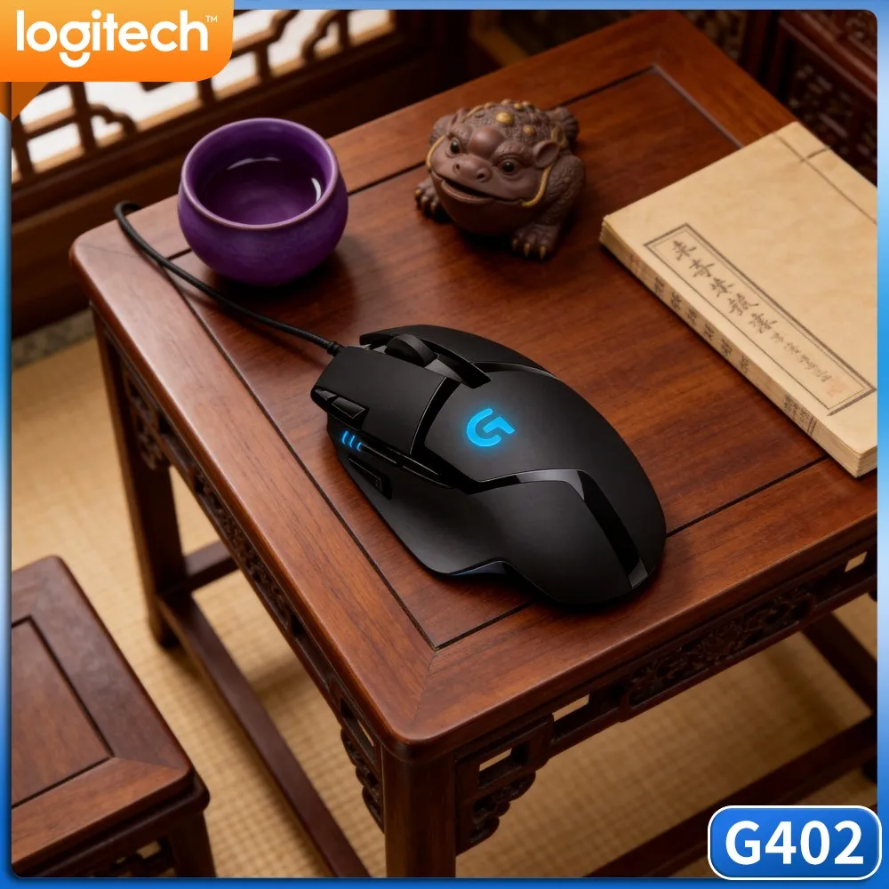 Logitech G402 Hyperion Fury Wired Mouse Four Configurable DPI Settings Stable Link For Long‑Hour Gaming Marathon Use