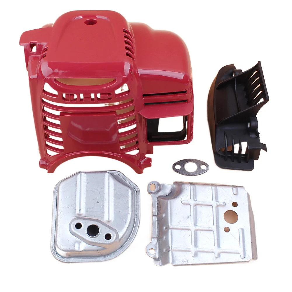 Cylinder Cover Muffler Exhaust Kit For Honda GX35 UMK435 GX 35 35.8cc 4-Stroke Motor Engine Strimmer Brush cutter Mowers