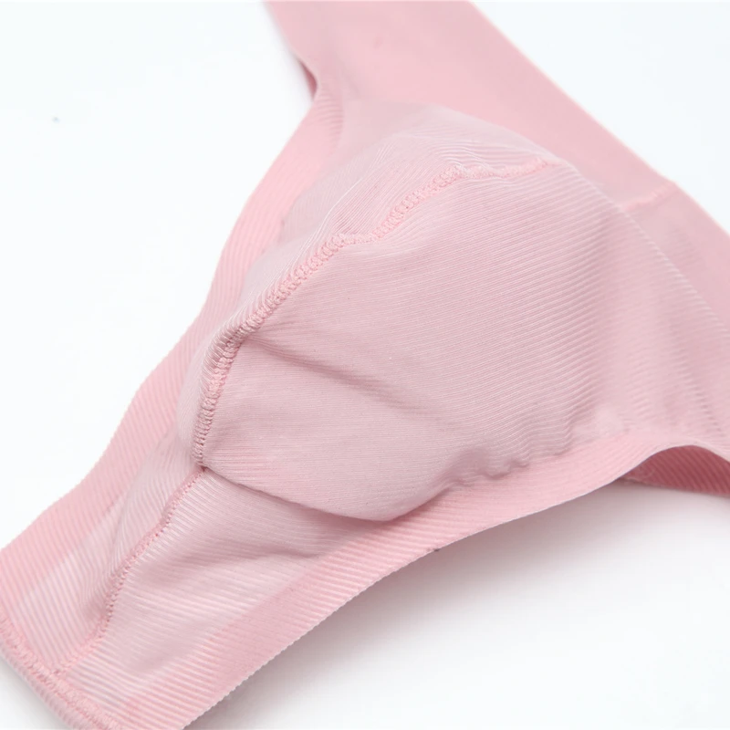 Ultra-thin Seamless Thong Men G Strings and Thongs Men Sexy Pouch Ice Silk Underwear Breathable Low Rise Bikini Tangas Cueca