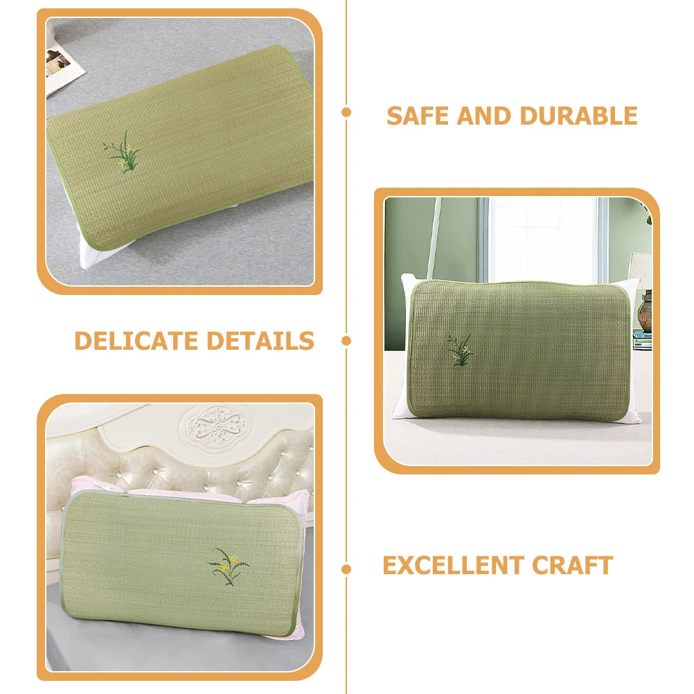 

Throw Pillow Case Straw Mat Comfortable Touch Skin Friendly Artistic Fashionable Bedroom Decoration Pillow Straw