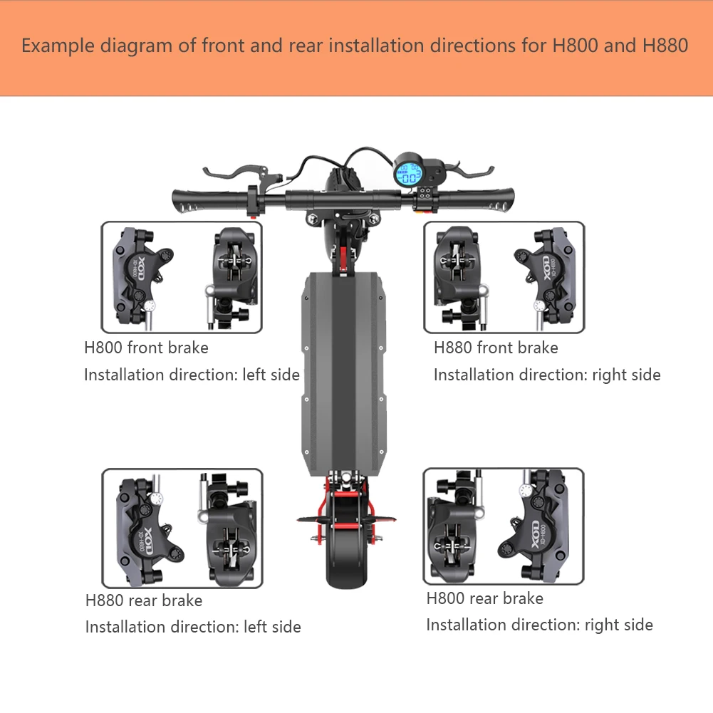 XOD H800/H880 Electric Scooter Hydraulic Disc Brake for KUKirin G2 MAX G2 Master  Multiple Models Electric Scooter Brake