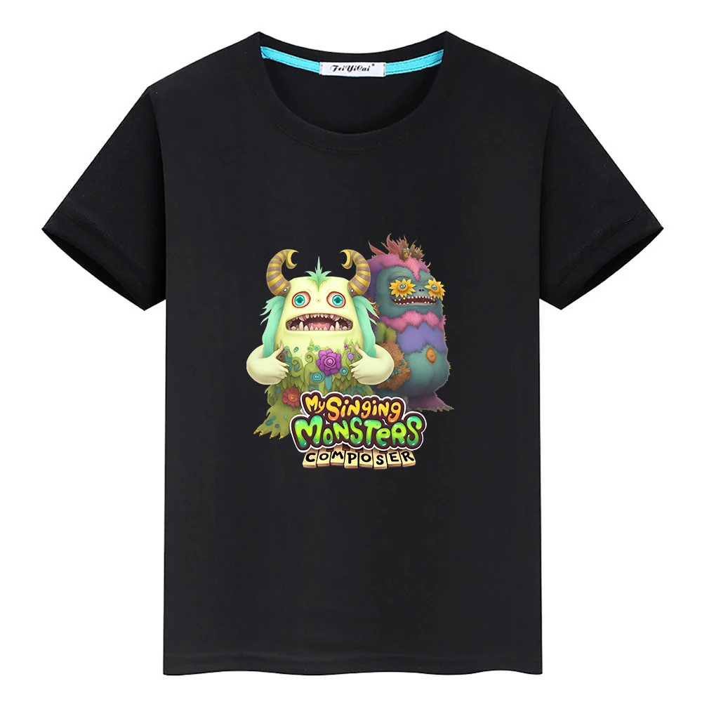 My Singing Monsters Game Cartoon T-shirt 100% Cotton High Quality Casual Tee-shirt Short Sleeve Summer Children Shirt Boys/Girls