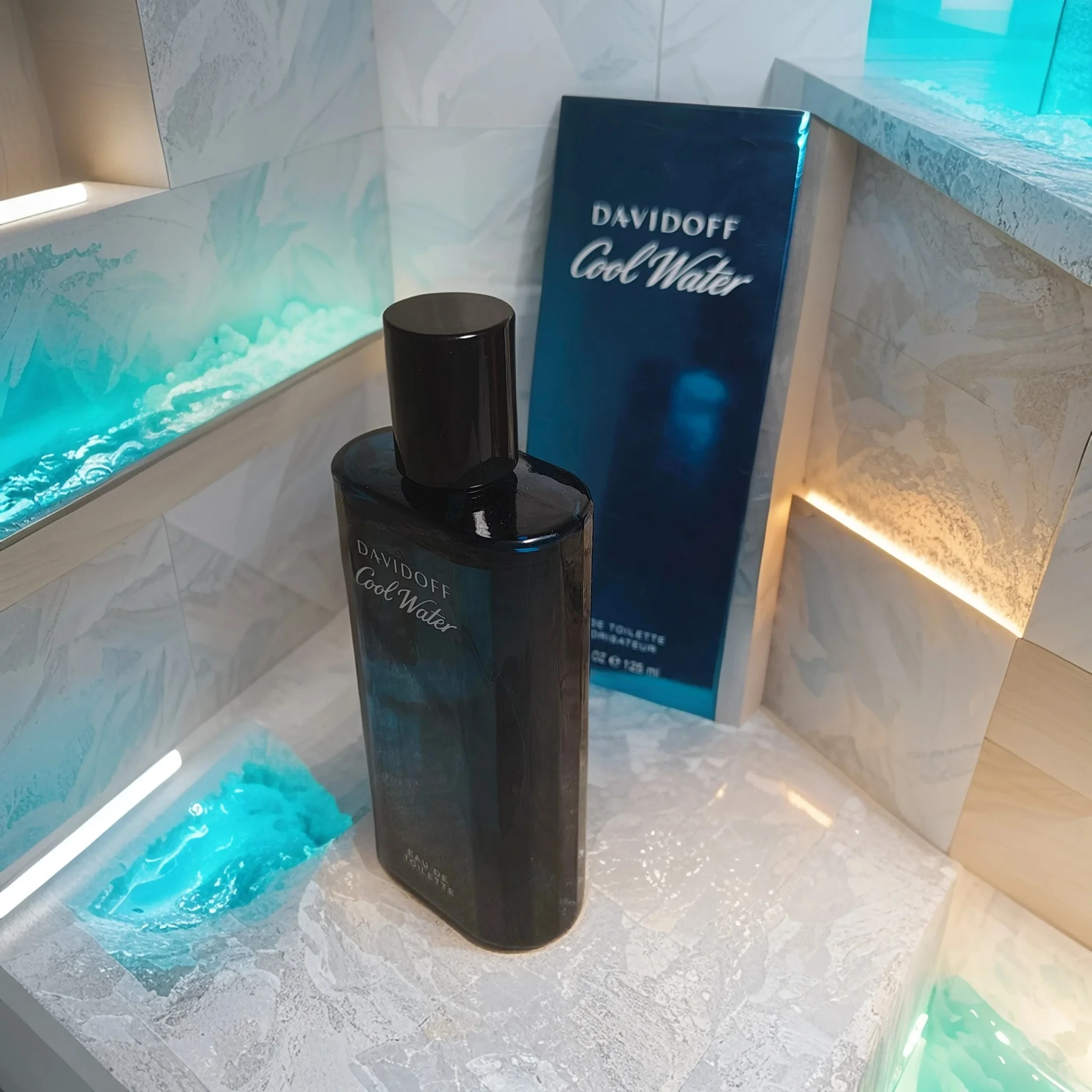 بخاخ Davidoff Cool Water Eau de Toilette للرجال، كولونيا عطرية طازجة تدوم طويلاً، عطر كلاسيكي 125 مل / 4.2 أونصة #4
